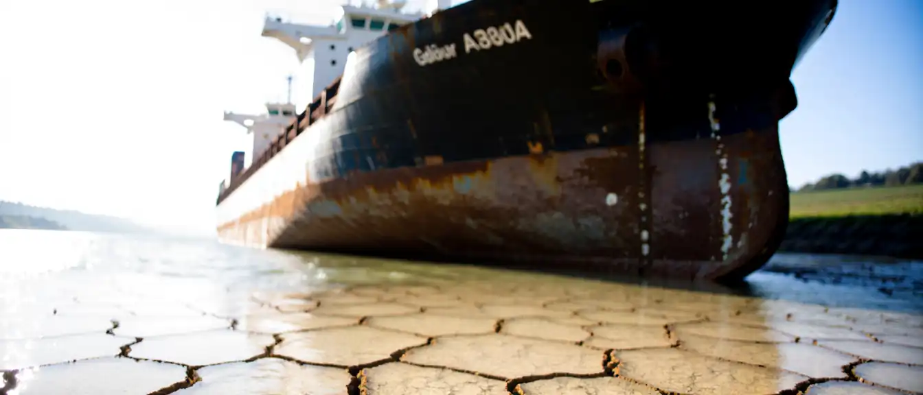 Дунай замер: обмеление реки парализовало движение судов в Австрии