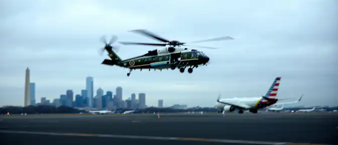Опасная близость в небе Вашингтона: FAA проверяет полет вертолета президента Трампа