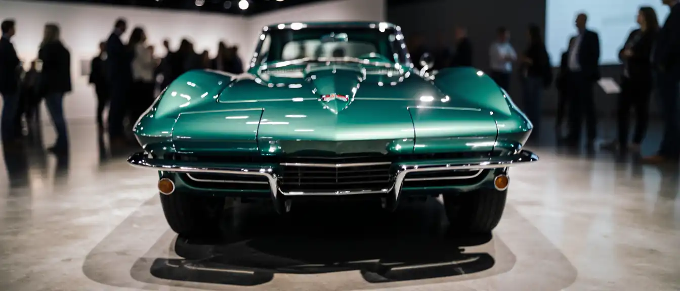 Зеленый Chevrolet Corvette 1967 года Джо Байдена стал экспонатом на автовыставке в Род-Айленде
